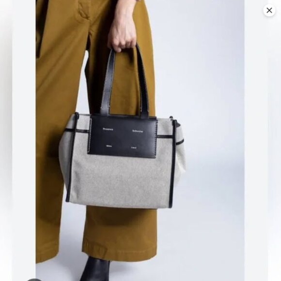 Proenza Schouler White Label Large Morris Tote NEW Canvas Leather - Picture 3 of 14